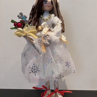 poupée Sandra, poupée fait main, fait main, idée cadeau, poupée artisanale, poupée diy, poupée de Noel, thème Noel, décoration fantaisie