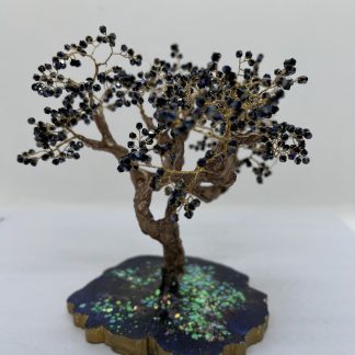 arbre de vie cristal noir, arbre de vie, fabrication artisanale, fabrication française, idée déco, idée cadeau