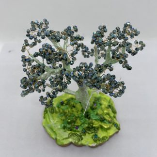 arbre de vie en cristal vert, arbre de vie, cristal, fabrication française, fabrication artisanale, idée déco, idée cadeau