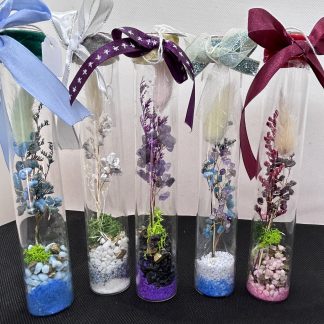 Arbres de vie en tube, arbre de vie, pierres naturelles, fait main, décoration fantaisie, idée cadeau, fabrication française