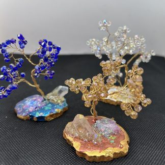 Minis arbres de vie en cristal, cristal autrichien, arbre de vie, décoration fantaisie, fait main, fabrication française, décoration