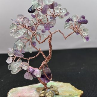 Arbre de vie en Fluorite, arbre de vie, pierres naturelles, Fluorite, fait main, fabrication française, idée décoration