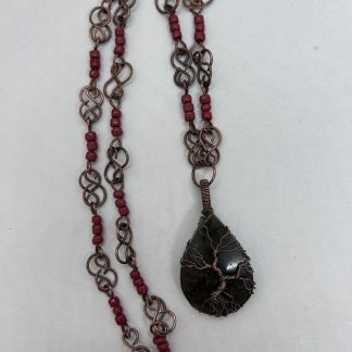 Collier arbre de vie sur Labradorite, Labradorite, pierre naturelle, bijoux fantaisie, bijoux fait main, fabrication française