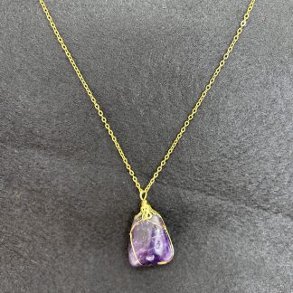 Collier avec Améthyste, Améthyste, bijoux fantaisie, bijoux fait main, fabrication artisanale, pierre naturelle, idée cadeau