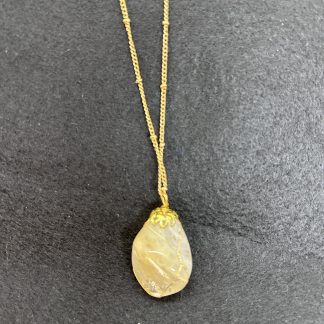 Collier avec Citrine, bijoux fait main, fabrication française, bijoux fantaisie, Citrine, pierre naturelle, idée cadeau, fabrication artisanale