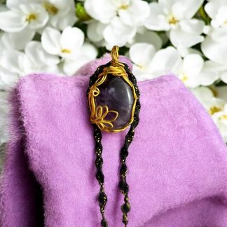 Pendentif Améthyste, pendentif pierre naturelle, améthyste, fait main, fabrication française, bijoux fantaisie, pierre naturelle