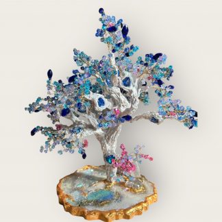 arbre de vie cristal autrichien, cristal, décoration fantaisie, fait main, fabrication artisanale, idée déco, cristal autrichien