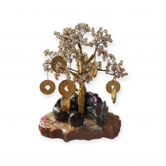 arbre de vie dragon de l'abondance, dragon, arbre de vie, fait main, cristal autrichien, pierre naturelle, fabrication artisanale, idée déco, idée cadeau