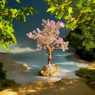 Cœur de Lumière, fabrication artisanale française, cristal autrichien, fait main, décoration intérieure, idée cadeau, arbre de vie